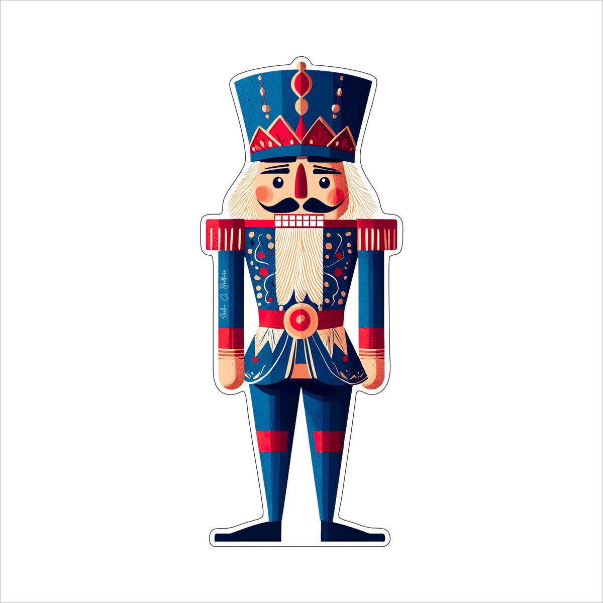 EKB-012 Nutcracker Red | 0.25Acrylic Ornament