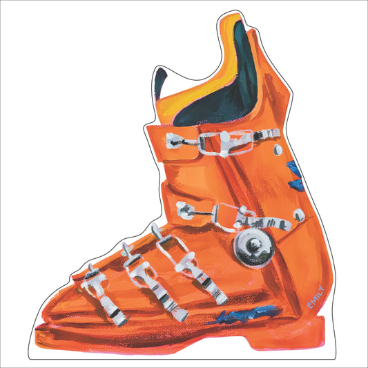 Orange Boot | 0.75in. Acrylic Cutout |