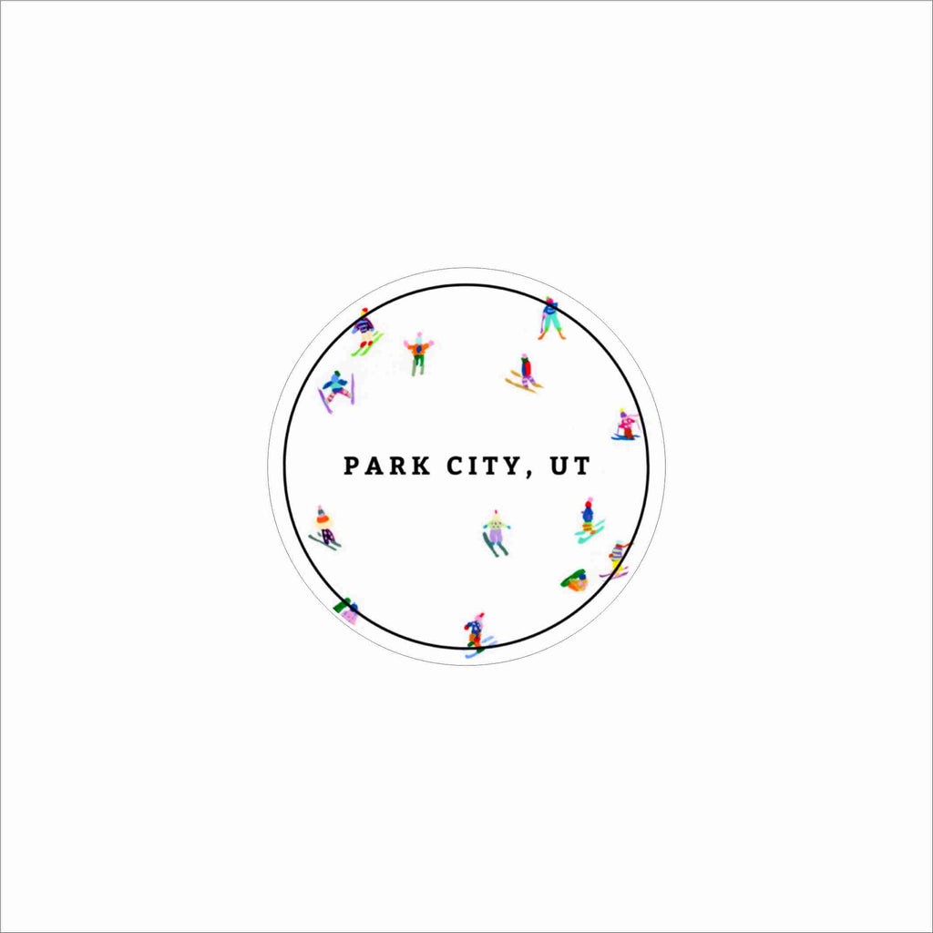 EMA-024 TINY SKIERS - PARK CITY Magnet | 0.125Acrylic Magnet | Case of 4