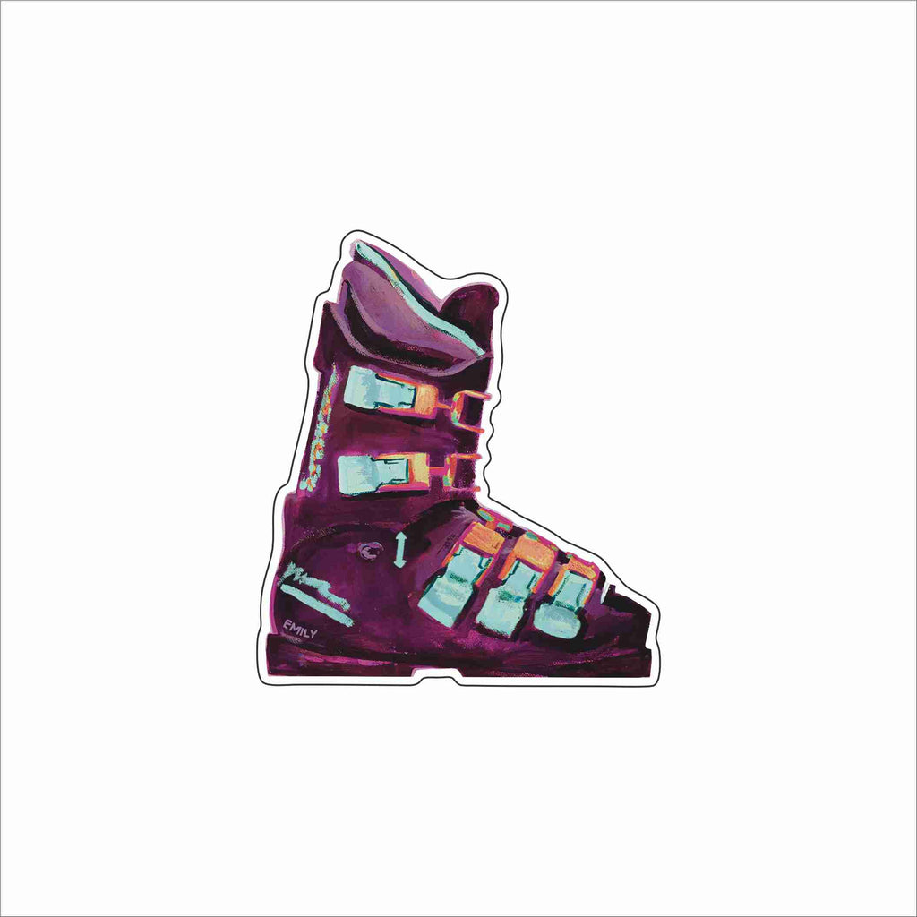 EMA-026 Dark Purple Boot Magnet | 0.125Acrylic Magnet | Case of 4