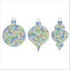 Blue & Green Ornaments (Set of 3) | 0.25in. Acrylic Ornament |