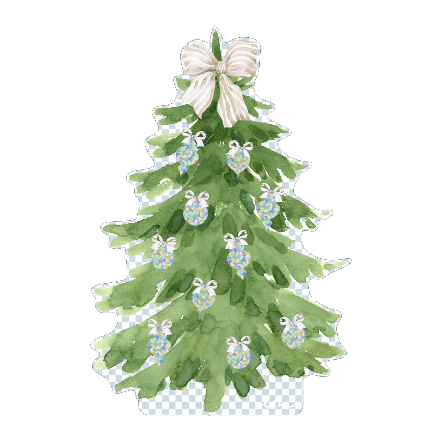Neutral Christmas Tree | 0.75in. Acrylic Cutout