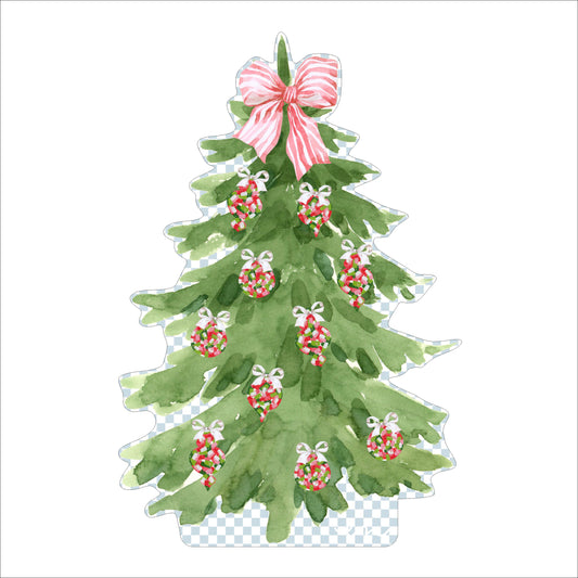 Red & Green Christmas Tree | 0.75in. Acrylic Cutout
