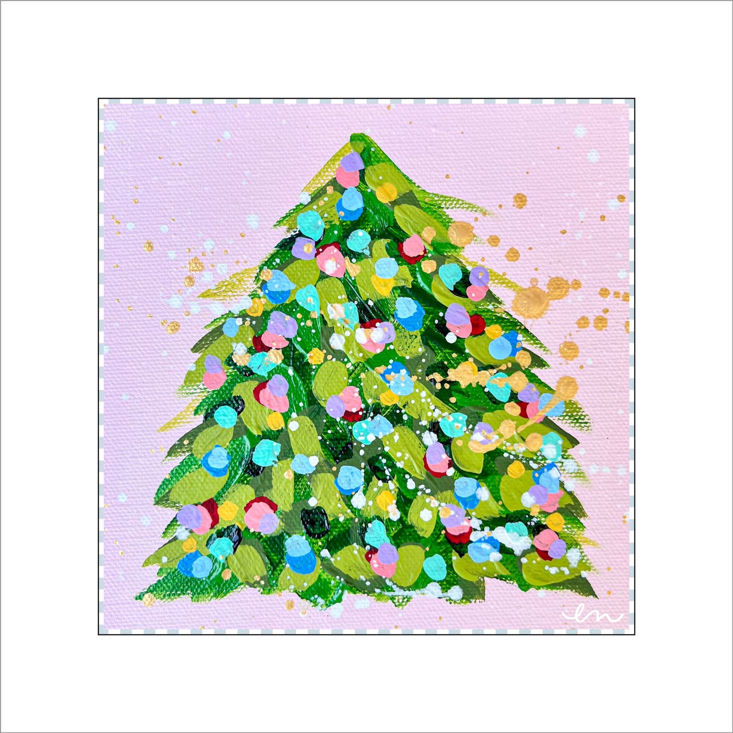 Pink Christmas Tree | 0.75in. Acrylic Cutout 5X5 |
