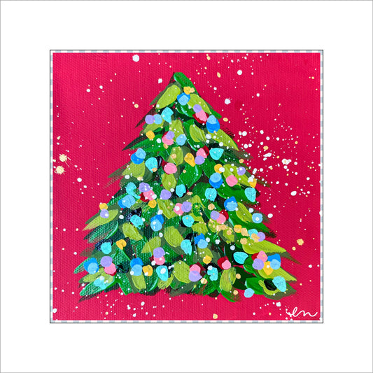 Red Christmas Tree | 0.75in. Acrylic Cutout 5X5 |