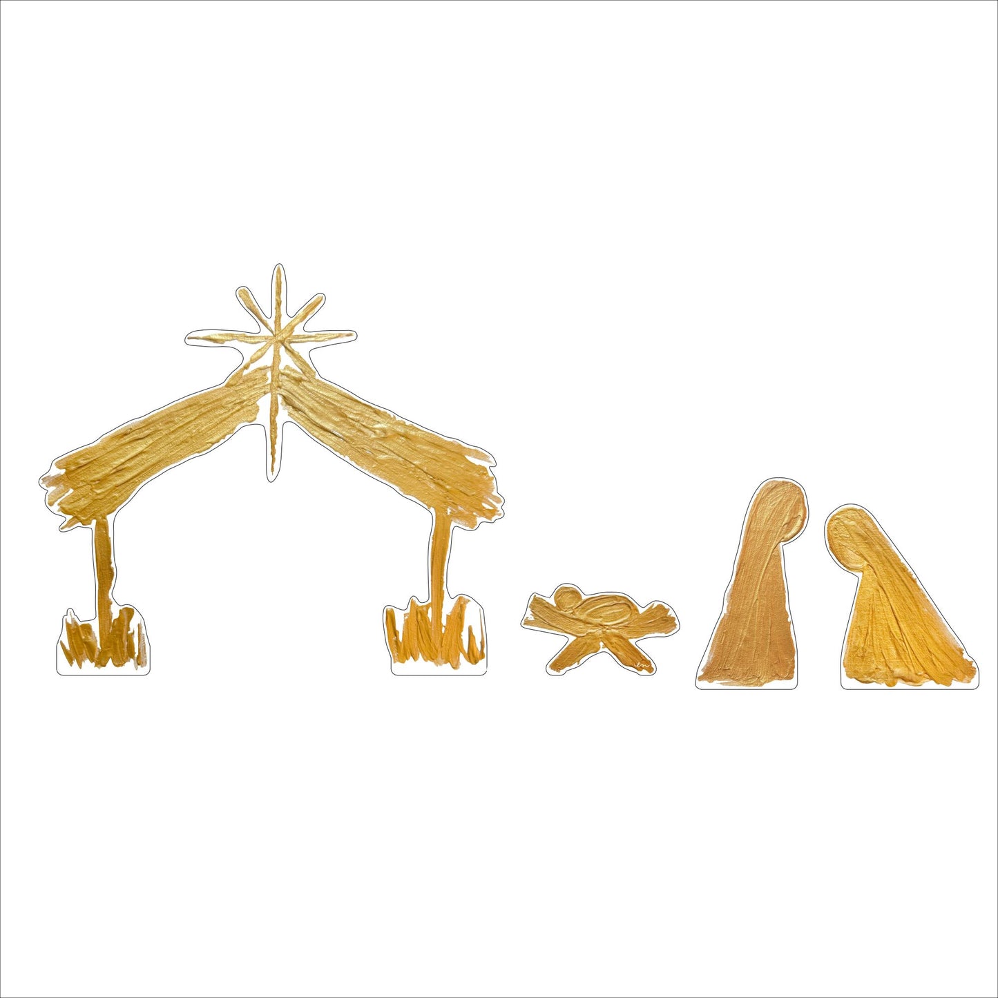 Nativity Set | 0.75in. Acrylic Cutout (4 pieces) | Bulk (Sold in batches of 10)