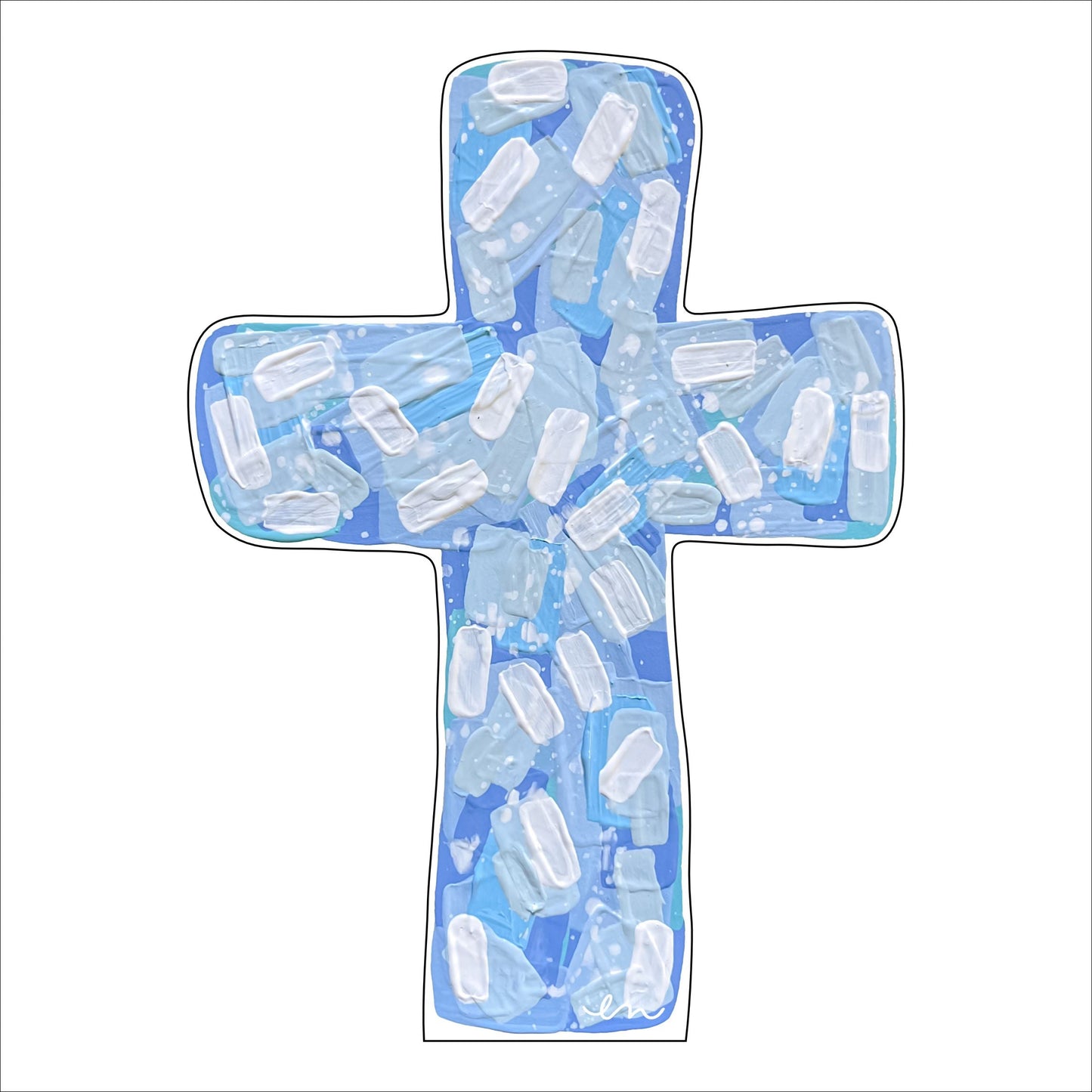 ENA-030 Blue Cross | 0.75in. Acrylic |