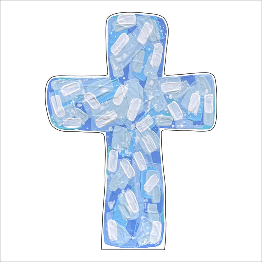 ENA-030 Blue Cross | 0.75in. Acrylic |