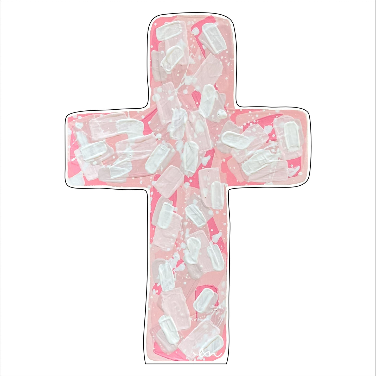 ENA-031 Pink Cross | 0.75in. Acrylic |