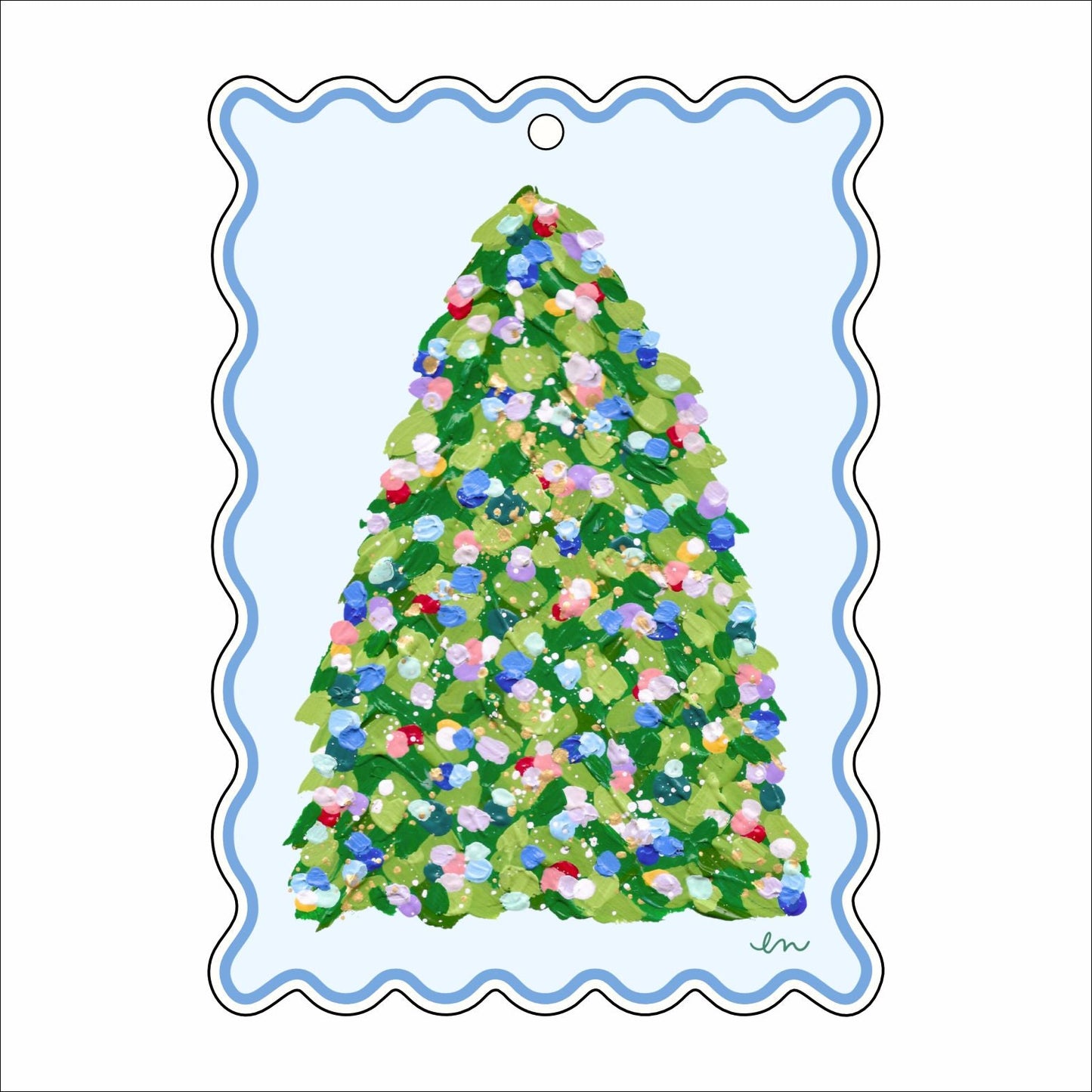 ENA-038 O Christmas Tree | 0.25in. Acrylic Ornament |