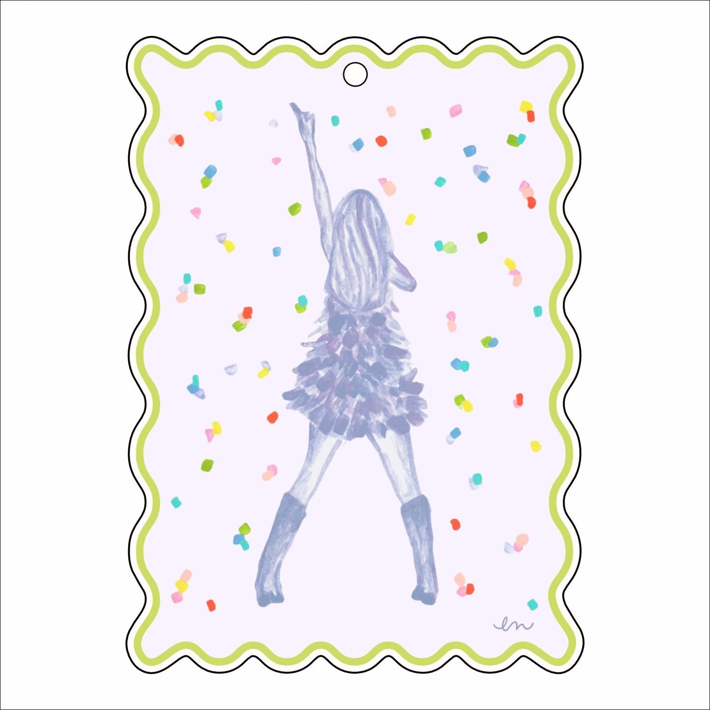 ENA-040 Confetti Celebration | 0.25in. Acrylic Ornament |
