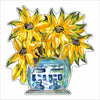 EPR-006  Black Eyed Susans in Ginger Jar Door Hanger | 0.75Acrylic Contour |