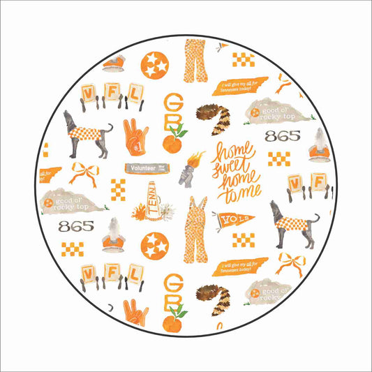 ERH-003 VolToile Coaster | 0.25Acrylic Coaster with Clear Bumpers | Set of 4