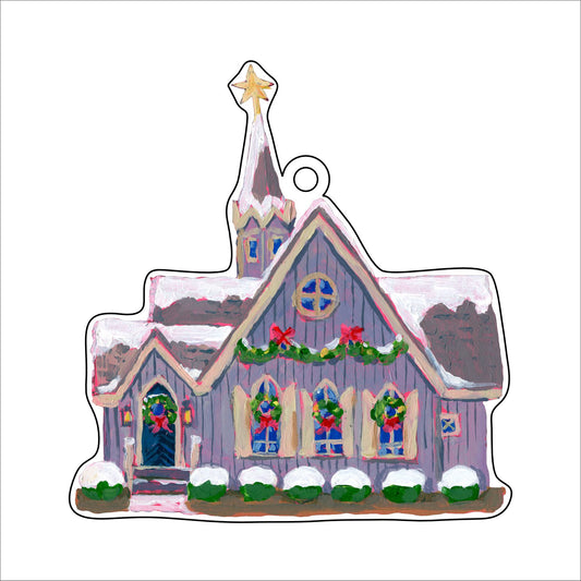 ESA-006 Church Ornament | 0.25in. Acrylic Ornament | Case of 30