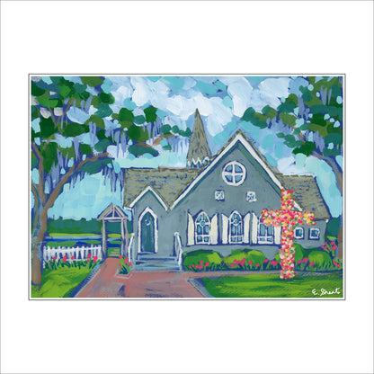 BHI Village Chapel Easter Cross Block | 0.75in. Acrylic Cutout |