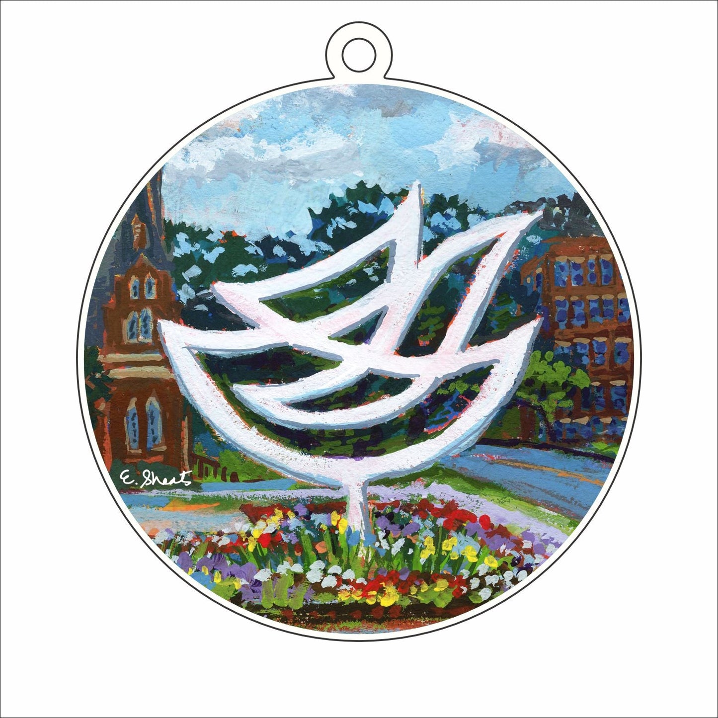 ESA-029 Harrelson Center Island | 0.25in. Acrylic Ornament |