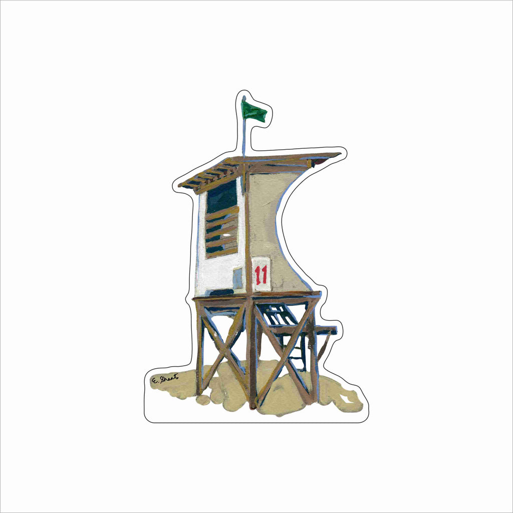 ESA-040 Wrightsville Beach Life Guard Stand Cutout | 0.75Acrylic Contour