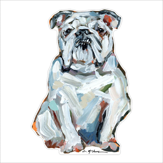 English Bulldog White | 0.75in. Acrylic Shelfie | Case of 25