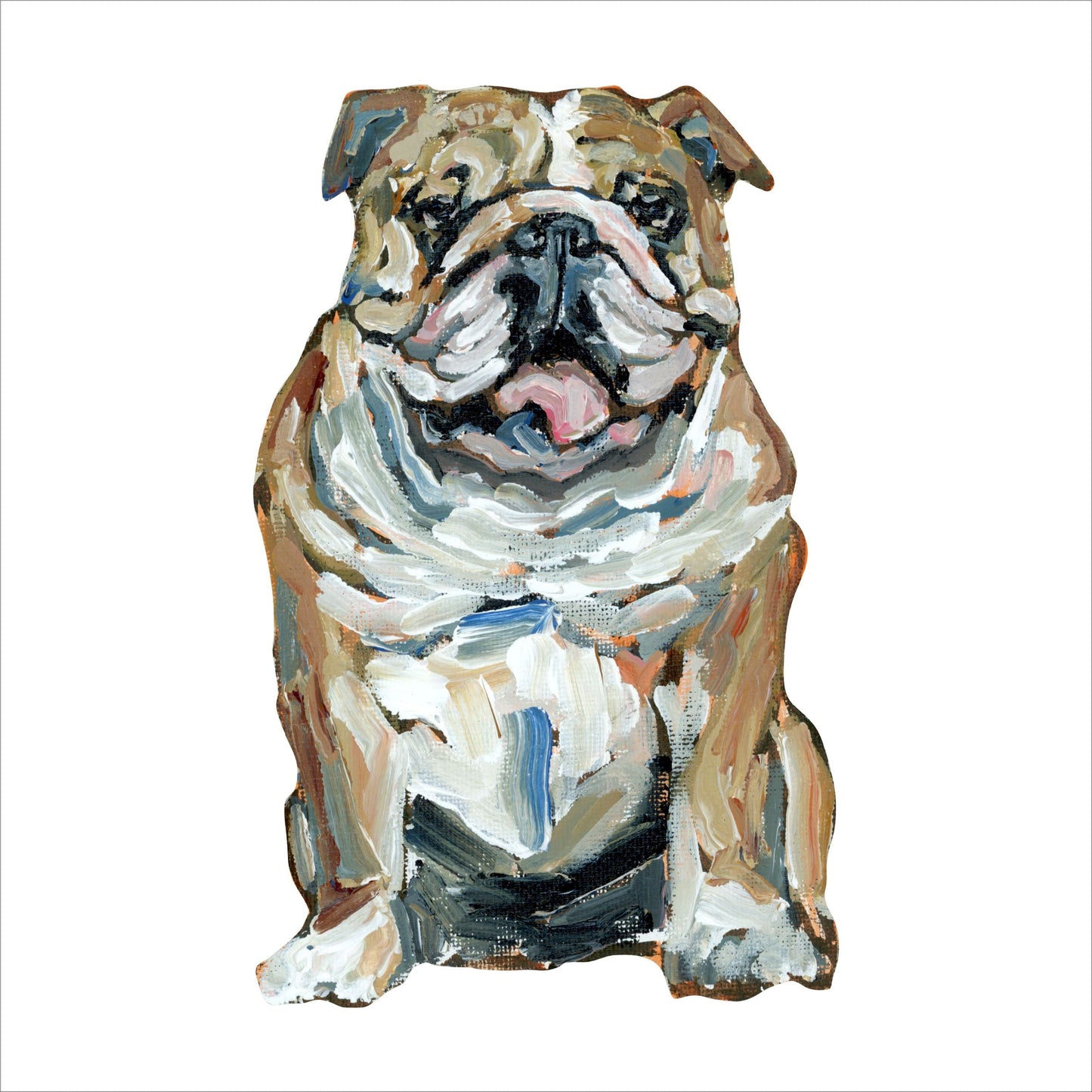 English Bulldog Fawn & White | 0.75in. Acrylic Cutout | Case Bundle any 10+ (Pack of 1)