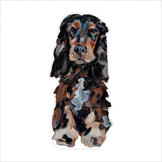 English Cocker Spaniel Black & Tan | 0.75in. Acrylic Shelfie | Case of 25
