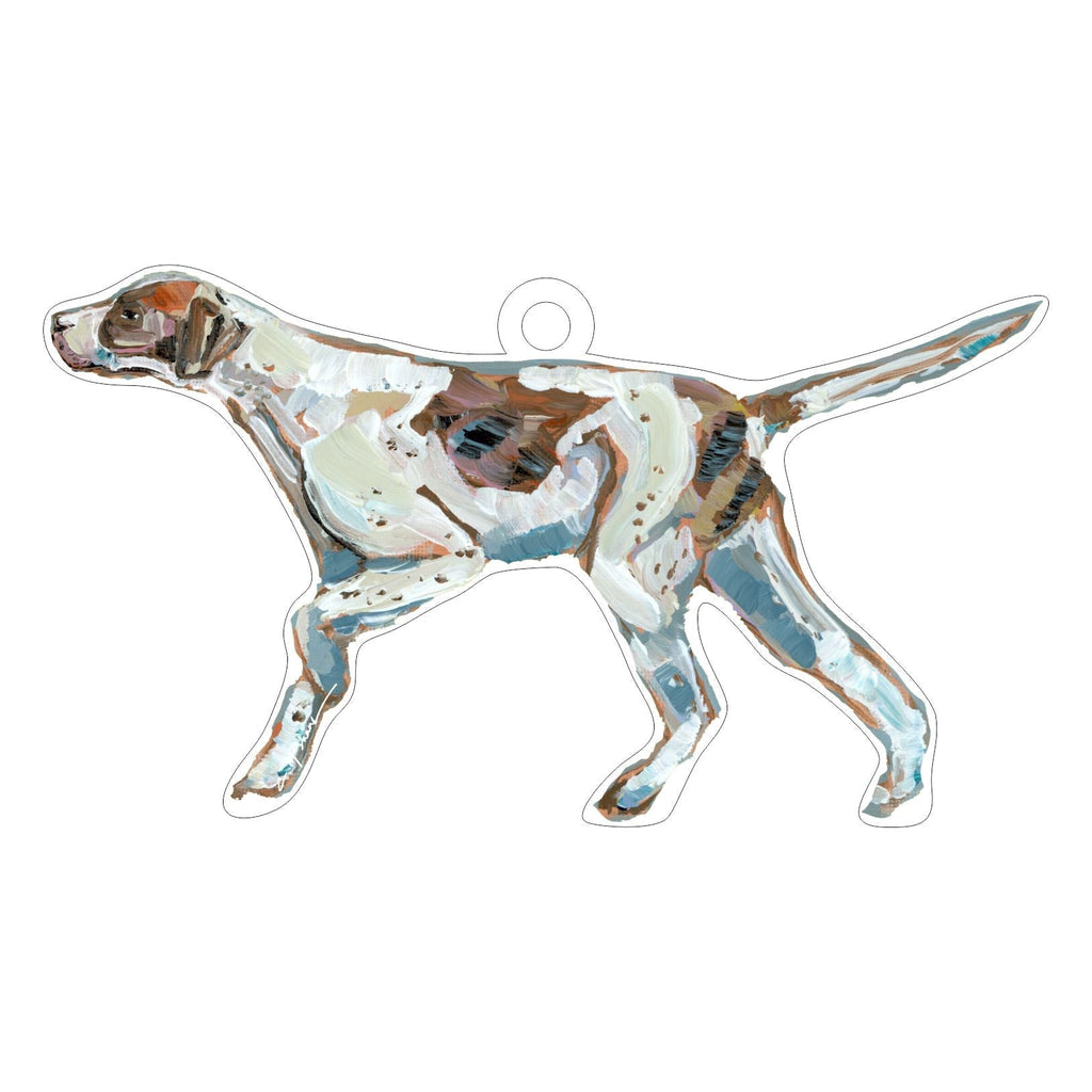 English Pointer Orange | 0.25in. Acrylic Ornament | Case of 25