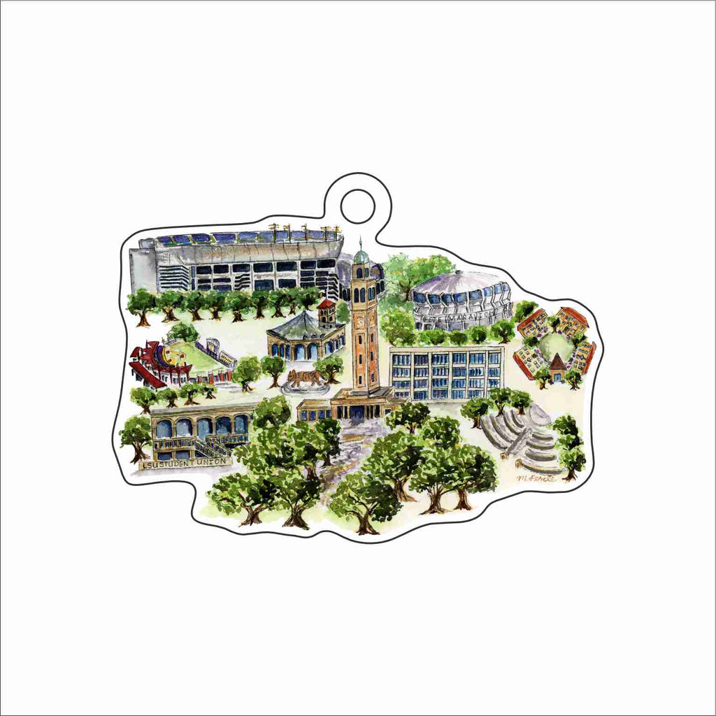FRD-003 LSU Skyline Ornament | 0.25Acrylic Ornament