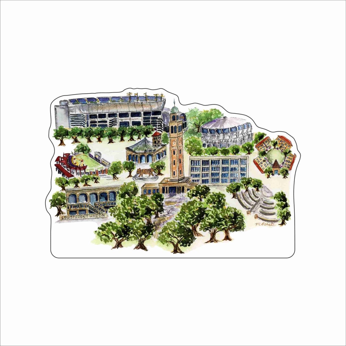 FRD-005 LSU Skyline | 0.75Acrylic Contour