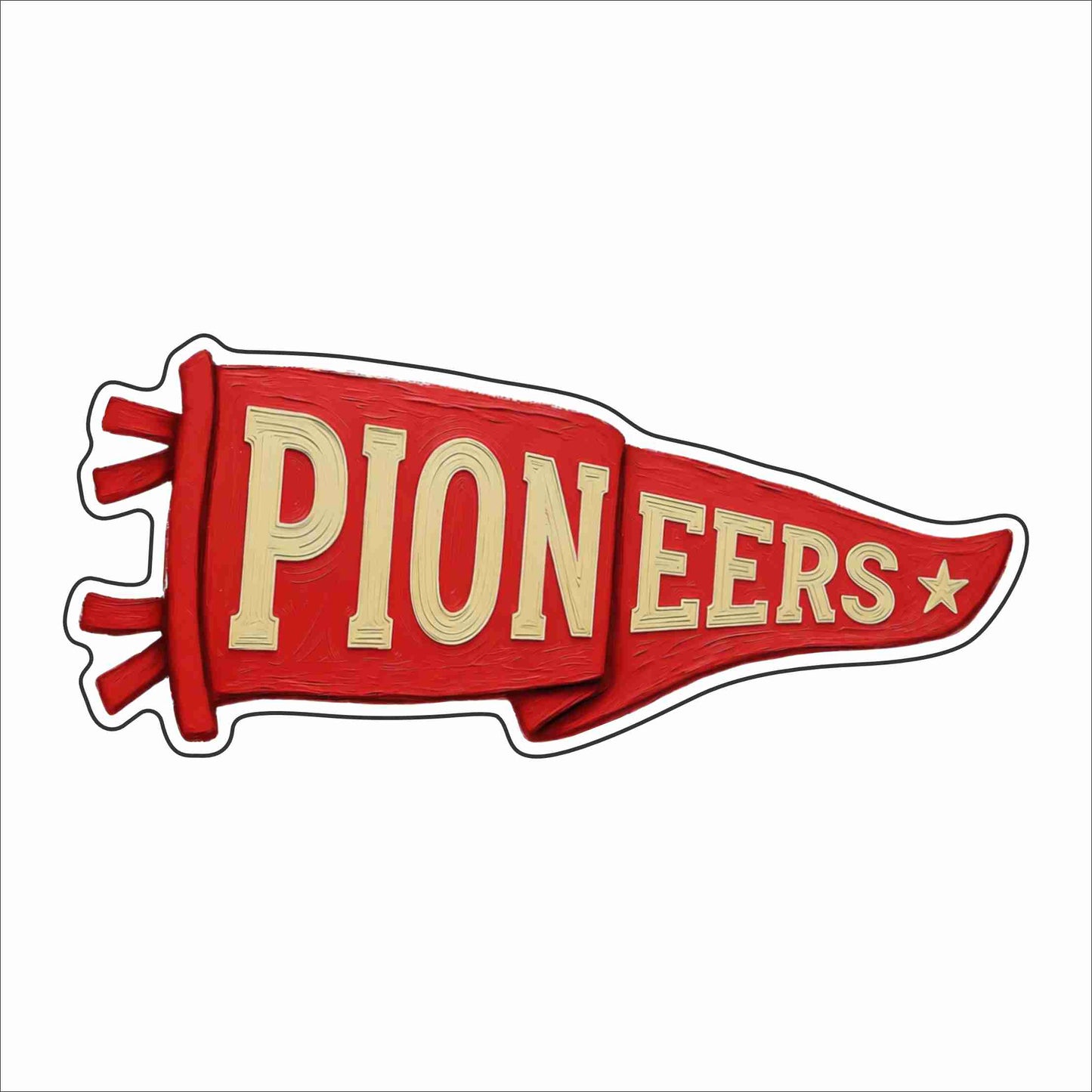 FSN-006 Pioneers Pennant | 0.75Acrylic Contour