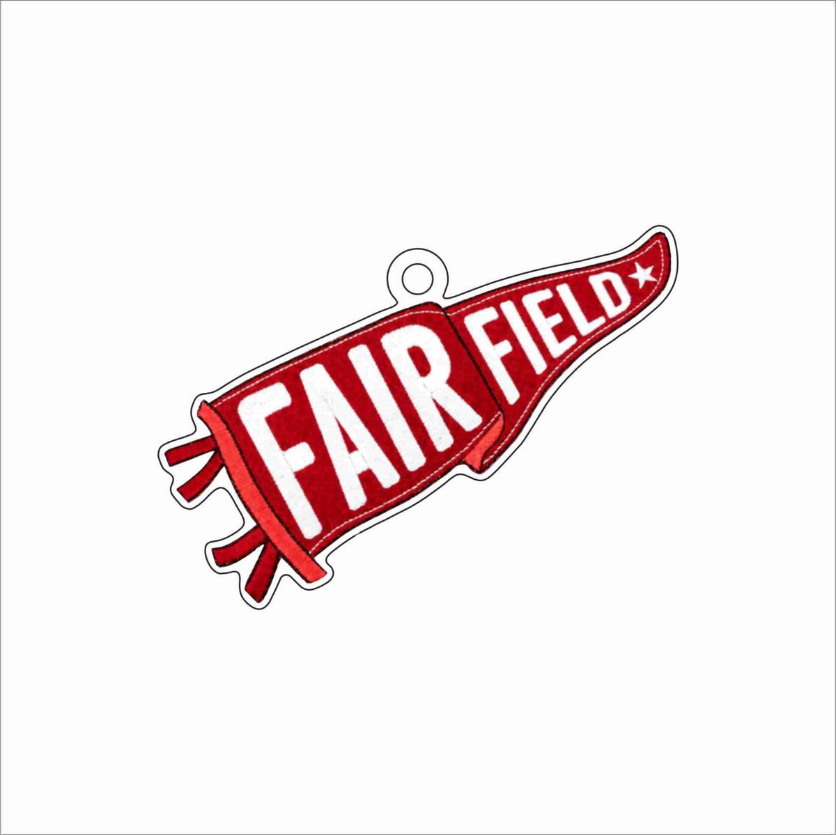 FSN-013 Fairfield Flag Ornament | 0.25Acrylic Ornament