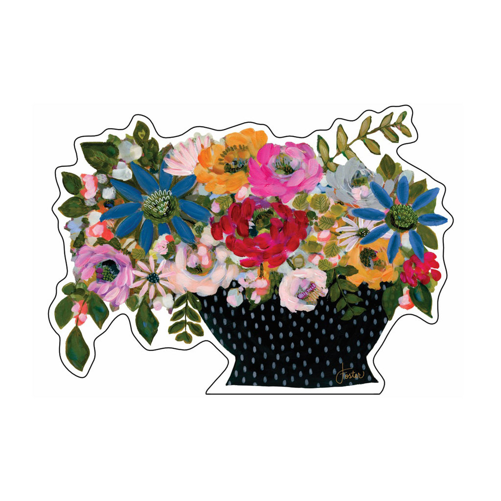 Floral Vase Contour | 0.75in. Acrylic Cutout | Single