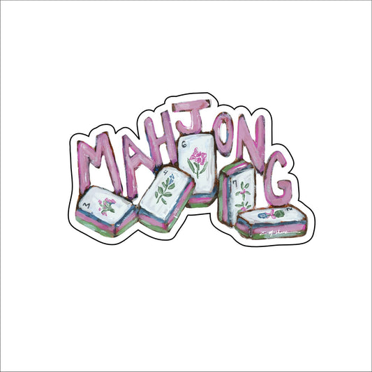CMS-590-C10 Floral Mahjong Button | 0.125Acrylic Button | Set of 10
