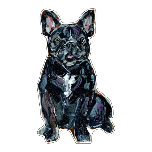 Frenchie Black & White | 0.75in. Acrylic Shelfie | Case of 25