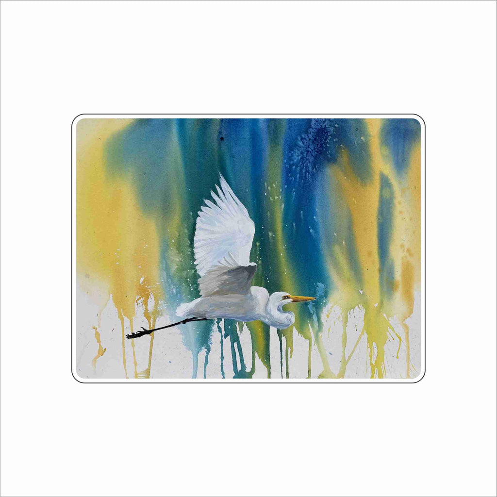 GAS-002 White Egret Block | 0.75Acrylic Contour