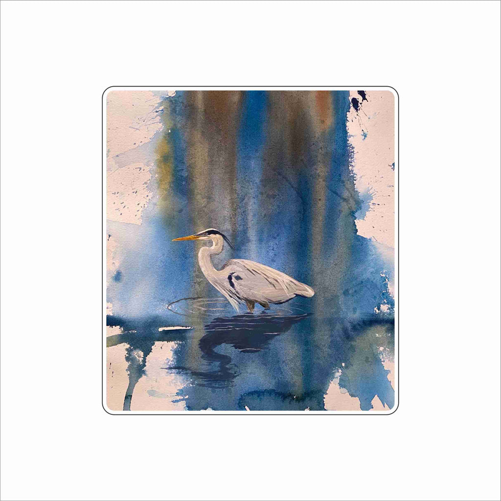 GAS-003 Blue Heron Block | 0.75Acrylic Contour