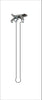 CMS-711-C4 GSP Pointing Drink Stirrer | 0.125Acrylic Stirrer | Set of 4