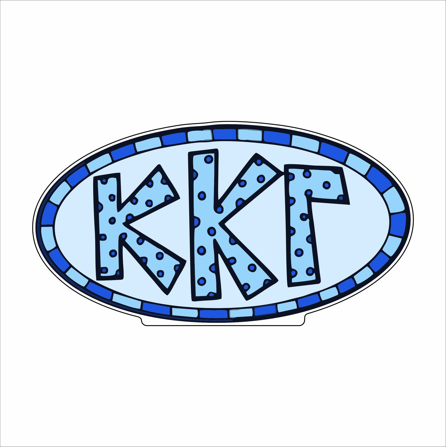 GTW-008 KKG Oval | 0.75in. Acrylic Contour |