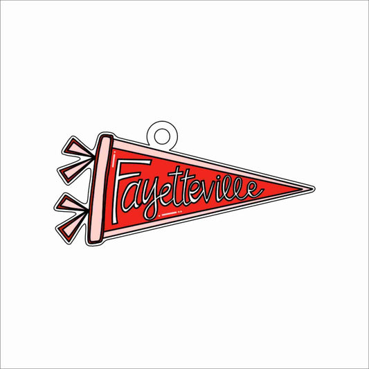 GTW-010 Fayetteville Pennant Ornament | 0.25in. Acrylic Ornament