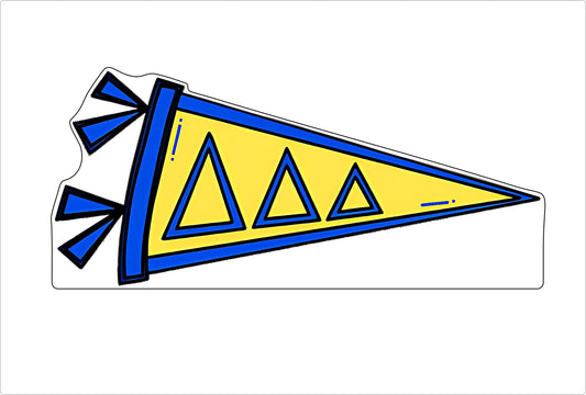 GTW-020 Tri Delta Pennant | 0.75Acrylic Contour |