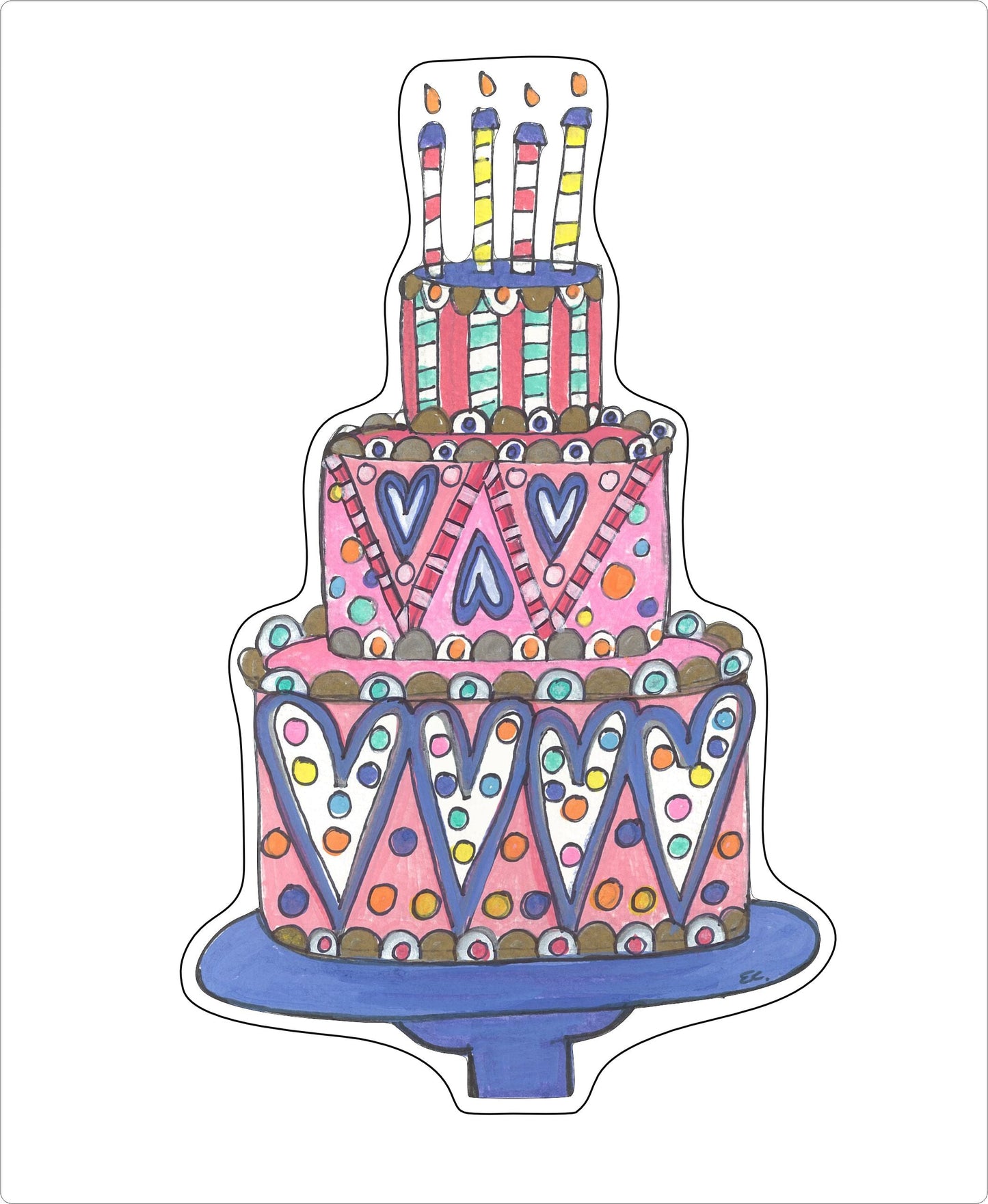 ECA-031 I Love Cake | 0.75Acrylic Contour |