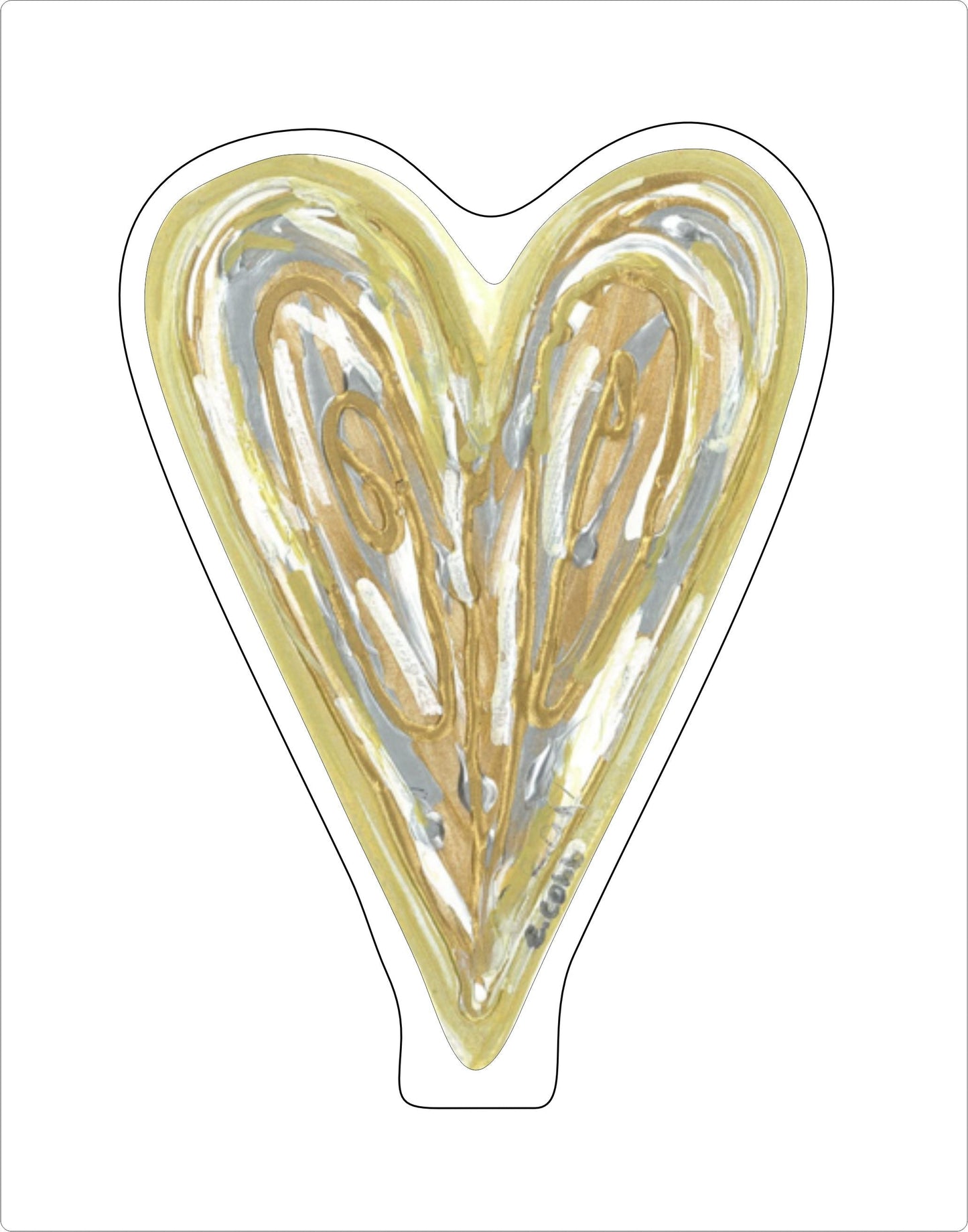 ECA-014 Metalic Heart | 0.75Acrylic Contour |