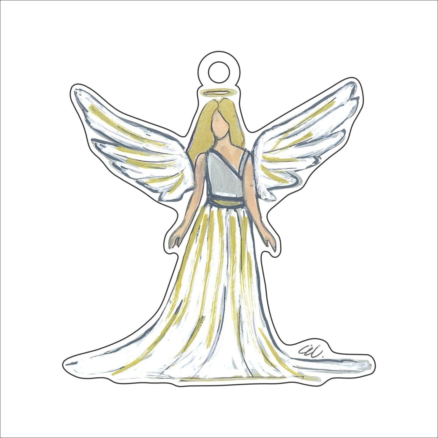 ECA-006 Angel Ornament | 0.25Acrylic Ornament |