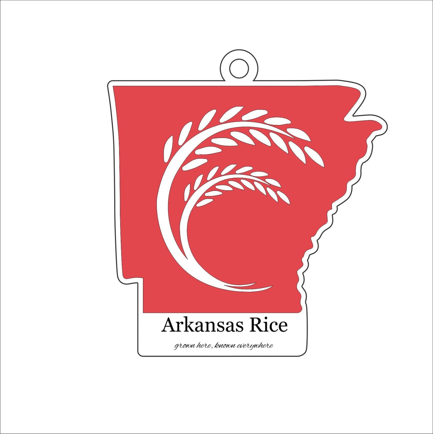 GTW-056 Rice Motif Ornament | 0.25Acrylic Ornament | Case of 100