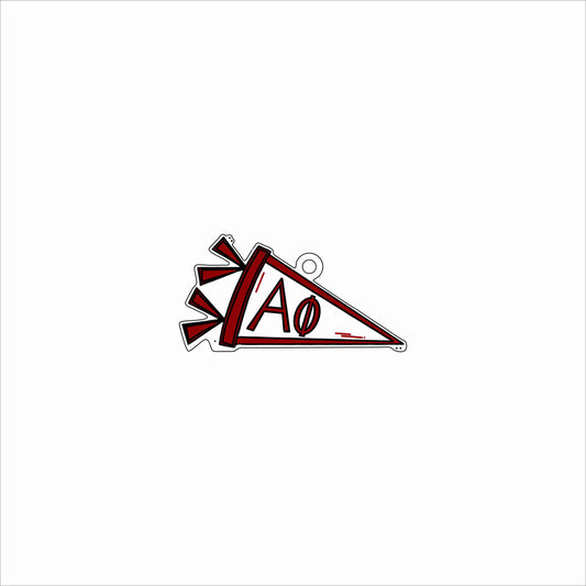 GTW-065 Alpha Phi Pennant Ornament | 0.25Acrylic Ornament