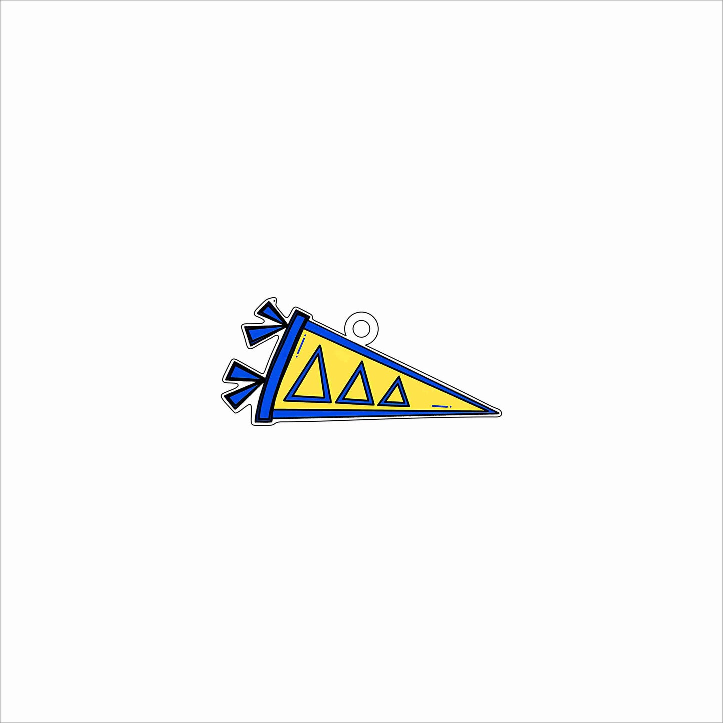 GTW-069 Tri Delta Pennant Ornament | 0.25Acrylic Ornament