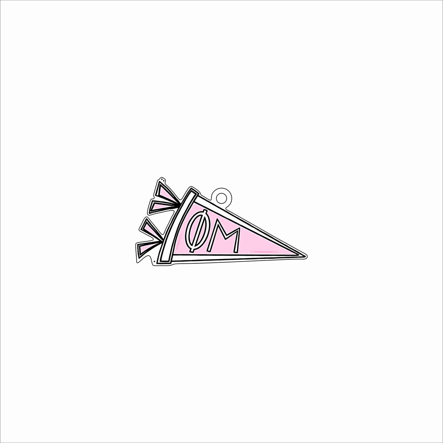 GTW-070 Phi Mu Pennant Ornament | 0.25Acrylic Ornament