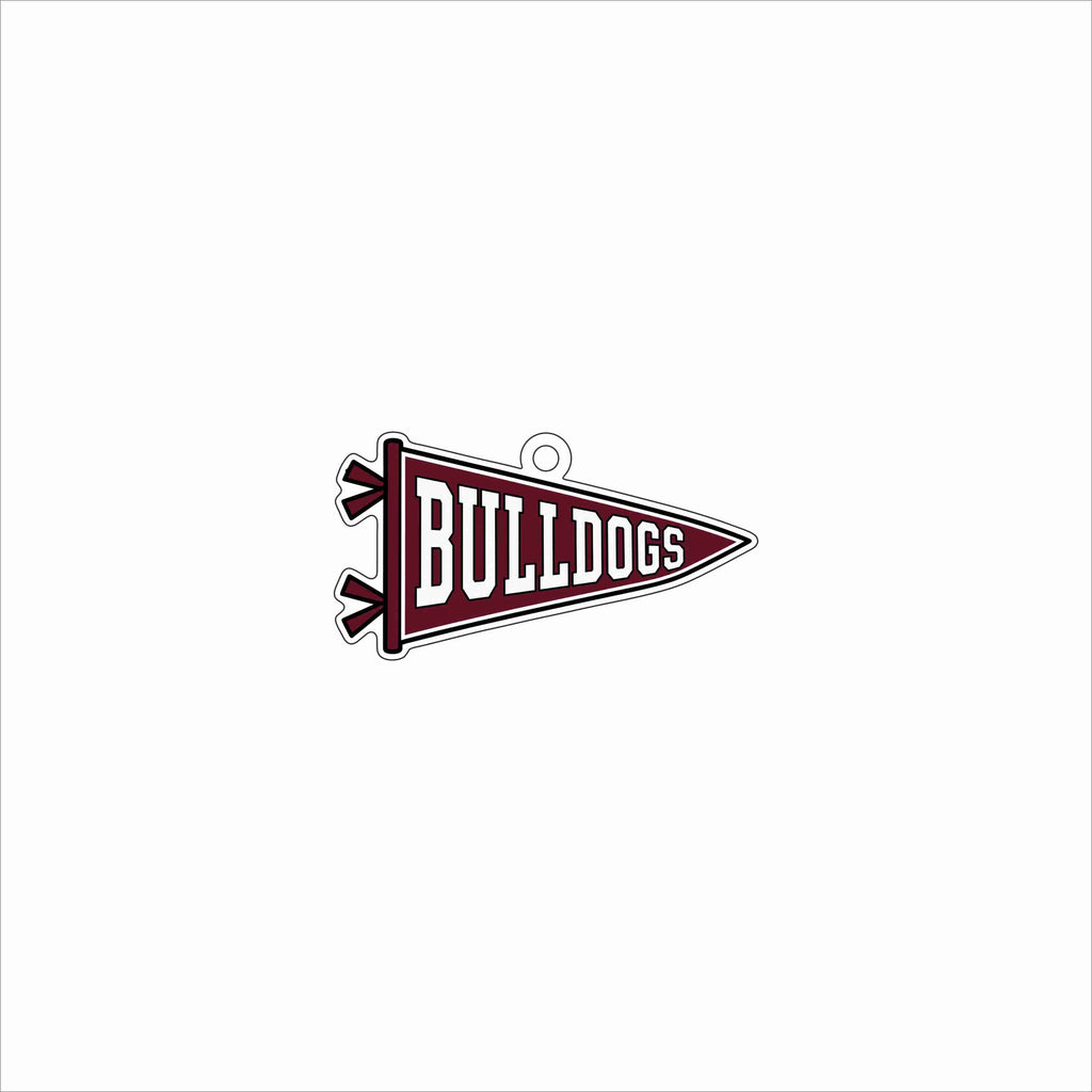 GTW-072 Bulldogs Pennant Ornament | 0.25Acrylic Ornament