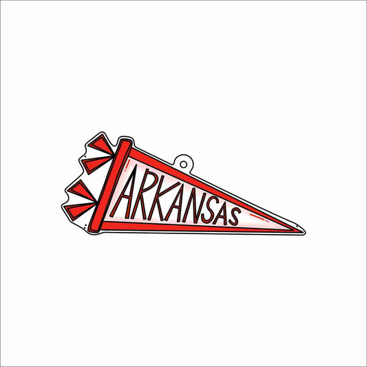 GTW-078 Arkansas Pennant Keychain | 0.125Acrylic Keychain | Set of 25