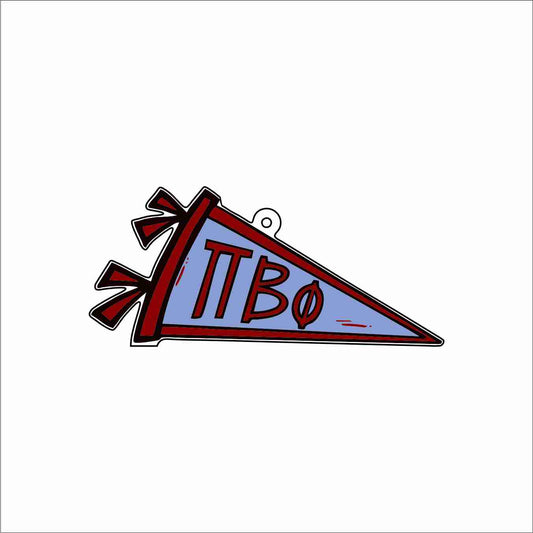 GTW-080 Pi Beta Phi Pennant Keychain | 0.125Acrylic Keychain | Set of 25
