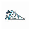 GTW-081 ADPi Pennant Keychain | 0.125Acrylic Keychain