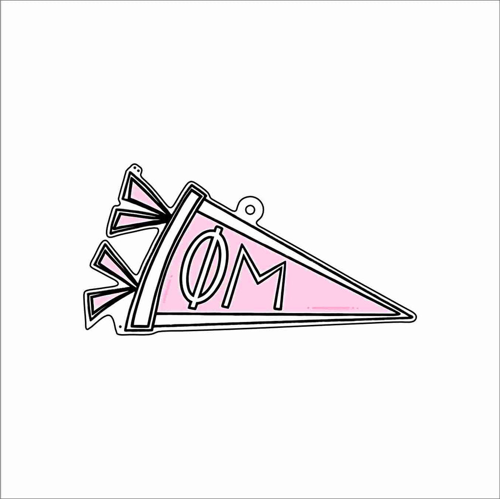 GTW-087 Phi Mu Pennant Keychain | 0.125Acrylic Keychain